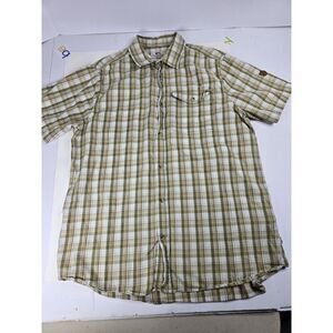 Fjallraven Button Up Shirt Mens Extra Large XL Plaid Multi‎ Color Short Sleeve